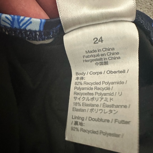 J.Crew Ruched One-Shoulder One-Piece in Midnight-Blue Floral Size 24 - Picture 5 of 9